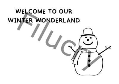 Welcome to our winter wonderland Banner, Digitaler Download, SVG / JPG / PNG / PDF