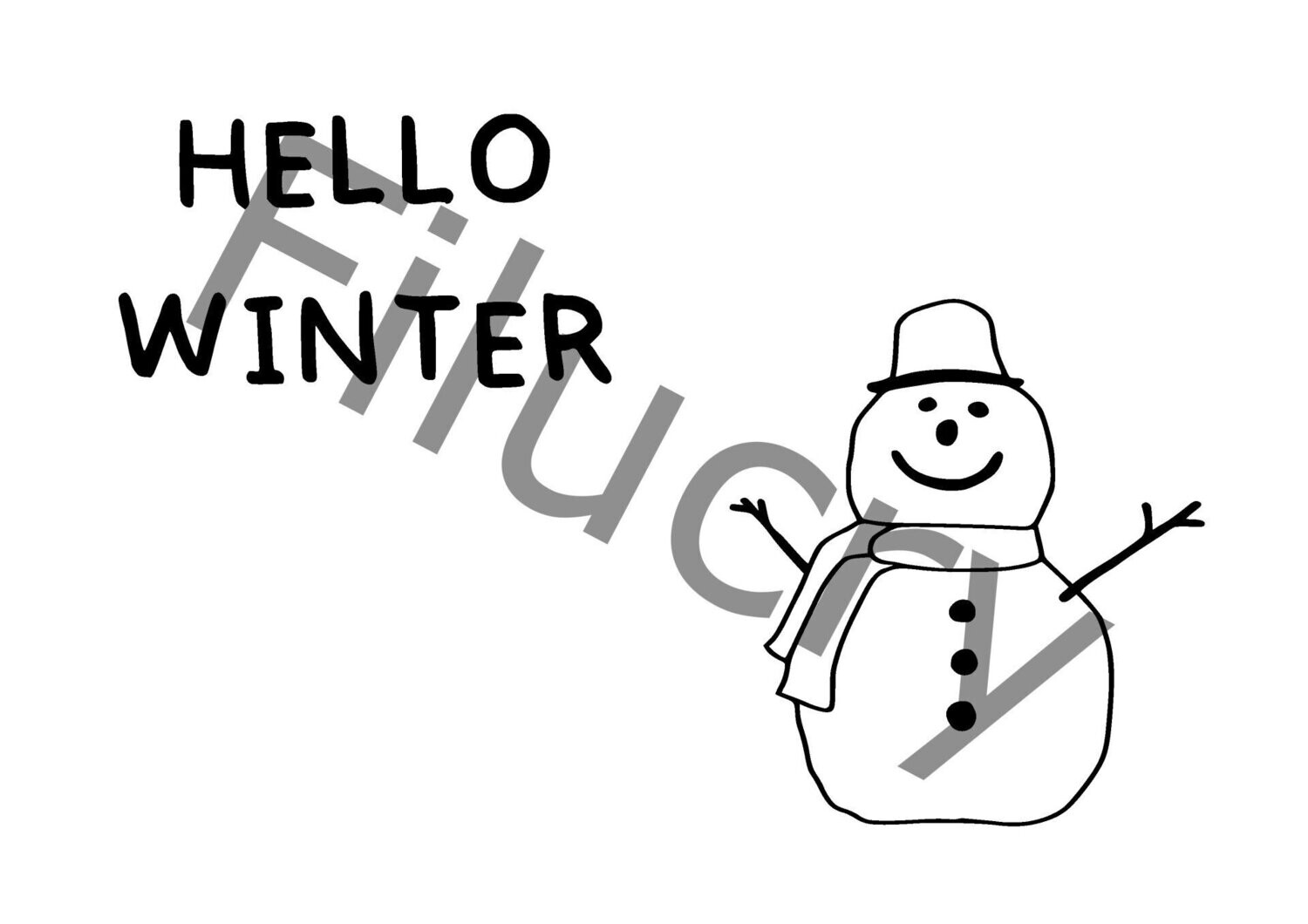 Hello Winter Banner, Digitaler Download, SVG / JPG / PNG / PDF