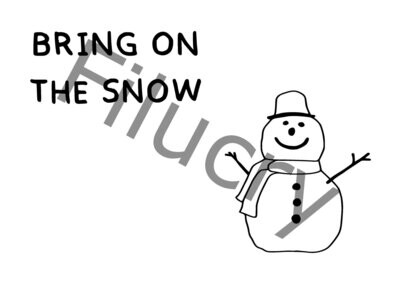 Bring on the snow Banner, Digitaler Download, SVG / JPG / PNG / PDF