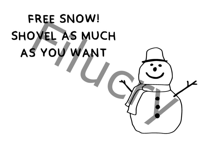 Free snow! Shovel as much as you want Banner, Digitaler Download, SVG / JPG / PNG / PDF Free snow! Shovel as much as you want Banner, Digitaler Download, SVG / JPG / PNG / PDF