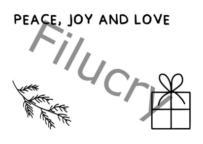Peace, joy and love Tannenzweig & Geschenk Banner, Digitaler Download, SVG / JPG / PNG / PDF Peace, joy and love Tannenzweig & Geschenk Banner, Digitaler Download, SVG / JPG / PNG / PDF