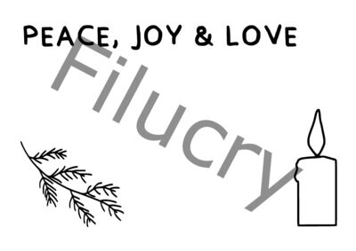 Peace, Joy and Love Tannenzweig & Kerze Banner, Digitaler Download, SVG / JPG / PNG / PDF Peace, Joy and Love Tannenzweig & Kerze Banner, Digitaler Download, SVG / JPG / PNG / PDF