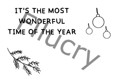 It's the most wonderful time of the year Tannenzweig & Kugeln Banner, Digitaler Download, SVG / JPG / PNG / PDF