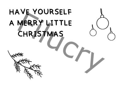 Have yourself a merry little christmas Tannenzweig & Kugeln Banner, Digitaler Download, SVG / JPG / PNG / PDF