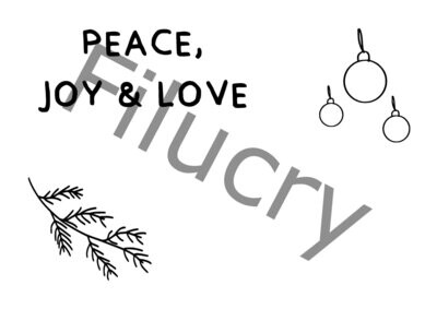 Peace, joy and love Tannenzweig & Kugeln Banner, Digitaler Download, SVG / JPG / PNG / PDF Peace, joy and love Tannenzweig & Kugeln Banner, Digitaler Download, SVG / JPG / PNG / PDF