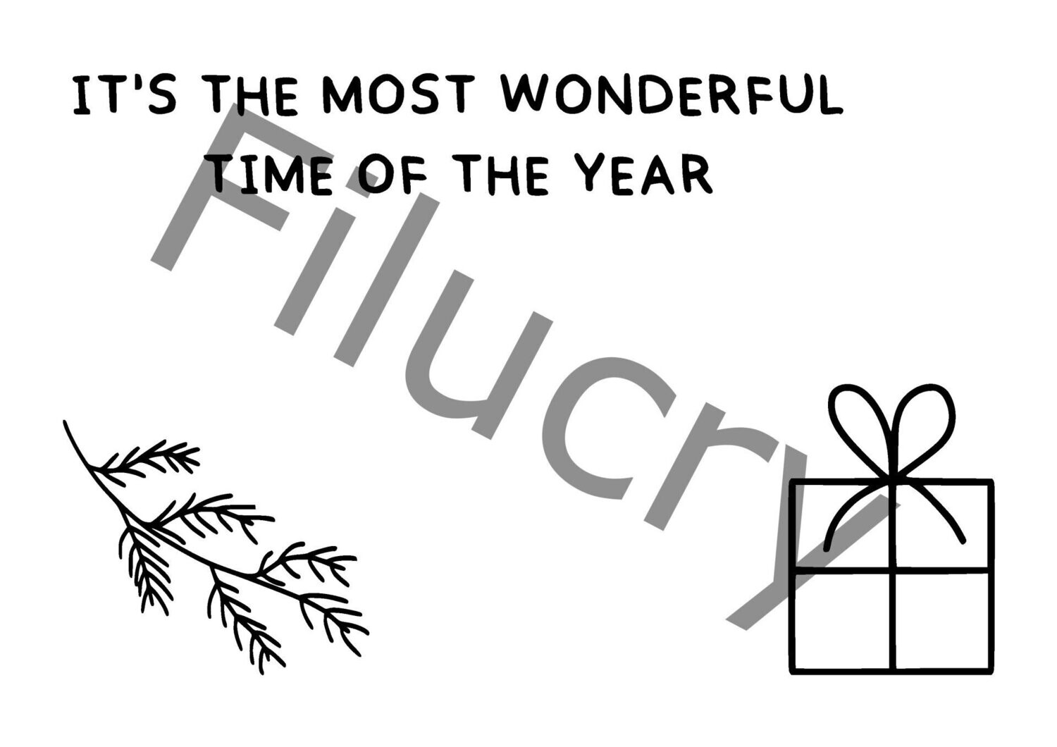 It's the most wonderful time of the year Tannenzweig & Geschenk Banner, Digitaler Download, SVG / JPG / PNG / PDF