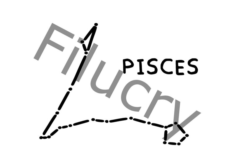 Constellation Zodiac Pisces Banner, digital download, SVG / JPG / PNG / PDF