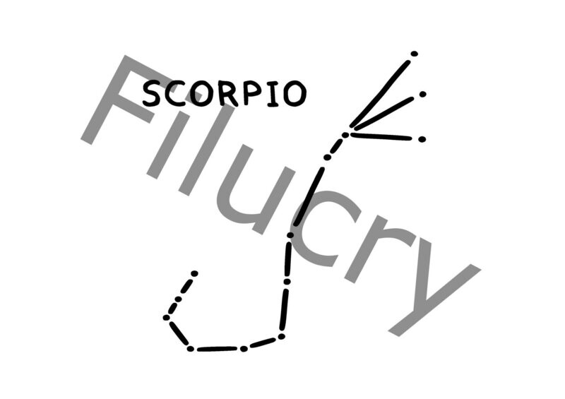 Constellation Zodiac Scorpio Banner, digital download, SVG / JPG / PNG / PDF Constellation Zodiac Scorpio Banner, digital download, SVG / JPG / PNG / PDF