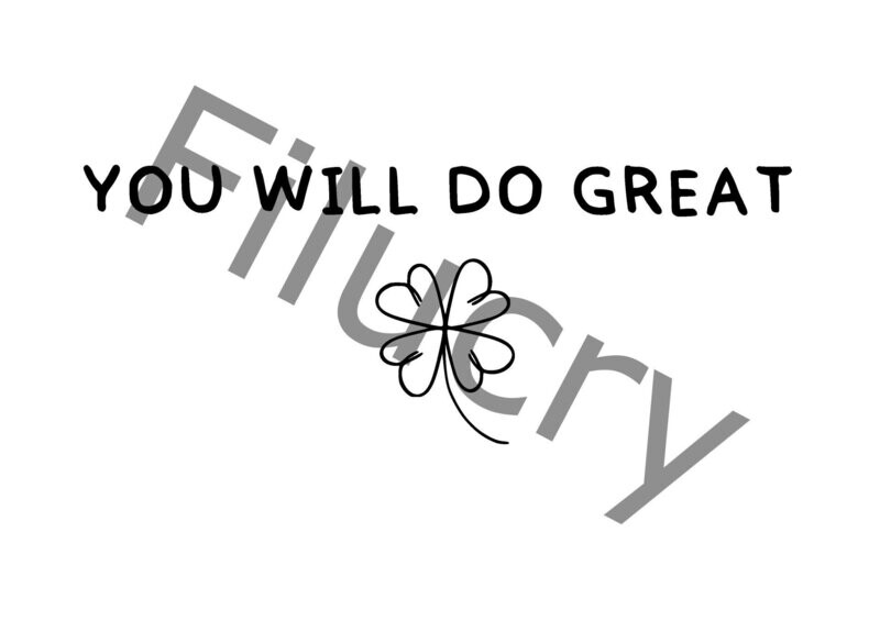 You will do great Shamrock Banner, digital download, SVG / JPG / PNG / PDF