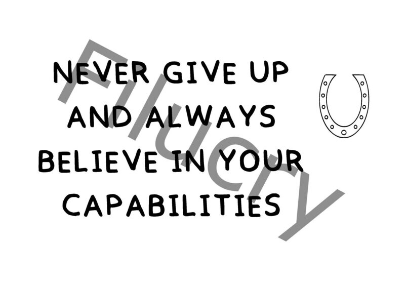 Never give up and always believe in your capabilities Banner, Digitaler Download, SVG / JPG / PNG / PDF