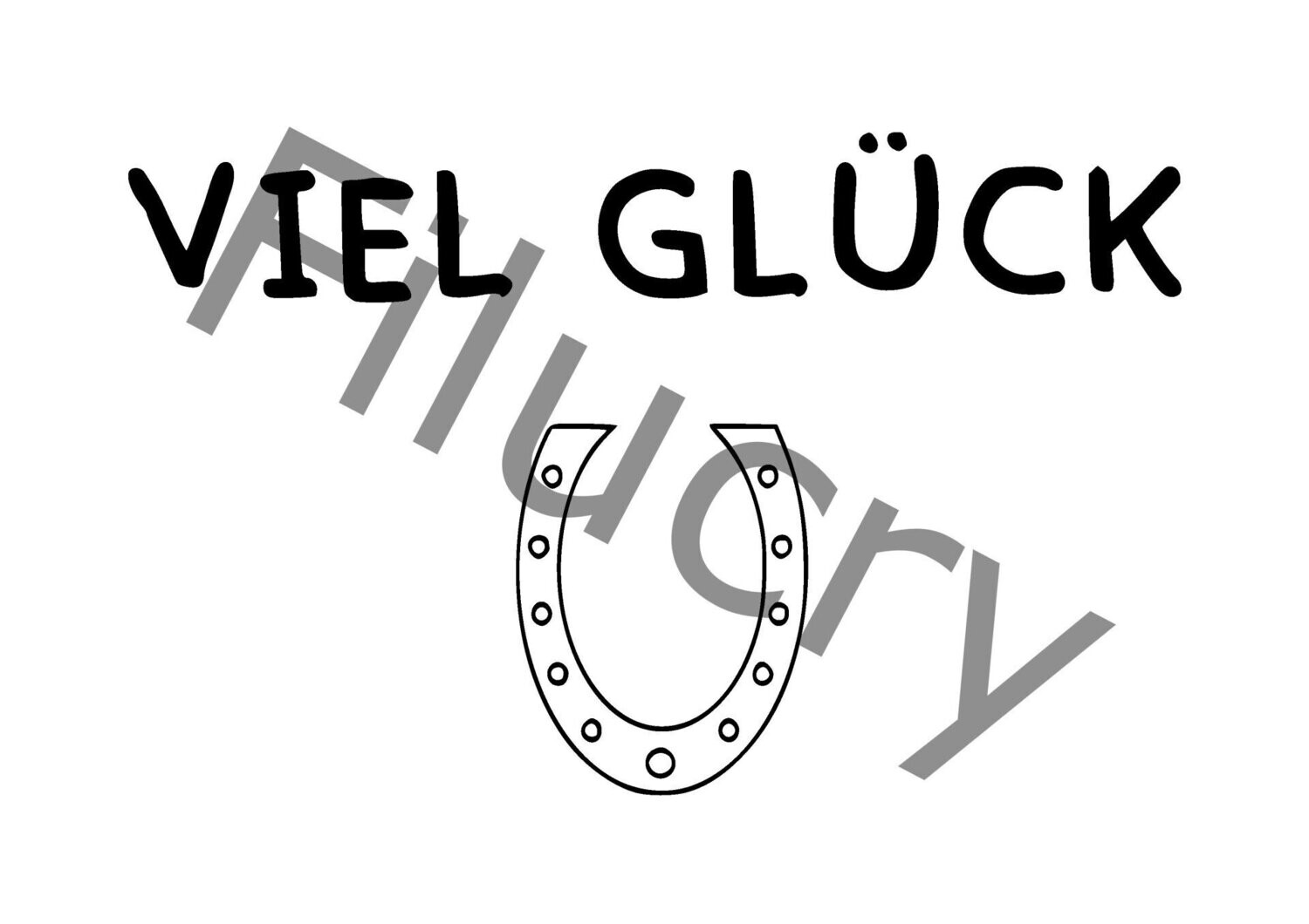 Viel Glück Banner, Digitaler Download, SVG / JPG / PNG / PDF
