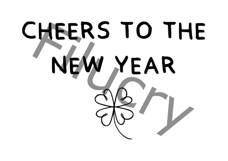 Cheers to the new year Banner, Digitaler Download, SVG / JPG / PNG / PDF Cheers to the new year Banner, Digitaler Download, SVG / JPG / PNG / PDF