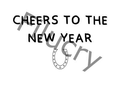 Cheers to the new year Banner, Digitaler Download, SVG / JPG / PNG / PDF