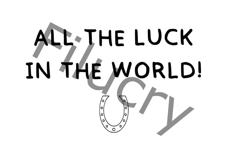 All the luck in the world Banner, Digitaler Download, SVG / JPG / PNG / PDF All the luck in the world Banner, Digitaler Download, SVG / JPG / PNG / PDF
