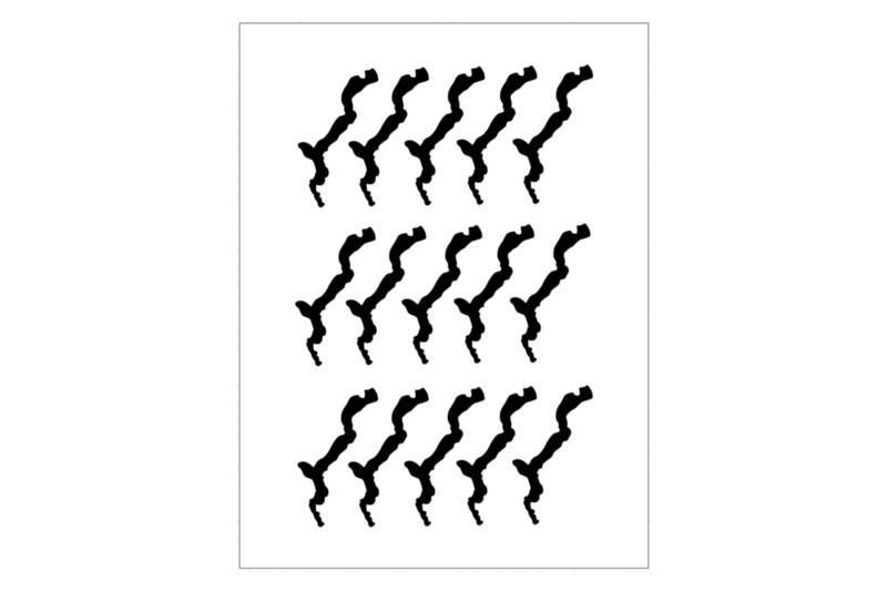 Sticker Sheet Lago Maggiore Lake Outline Sticker Sheet Lago Maggiore Lake Outline