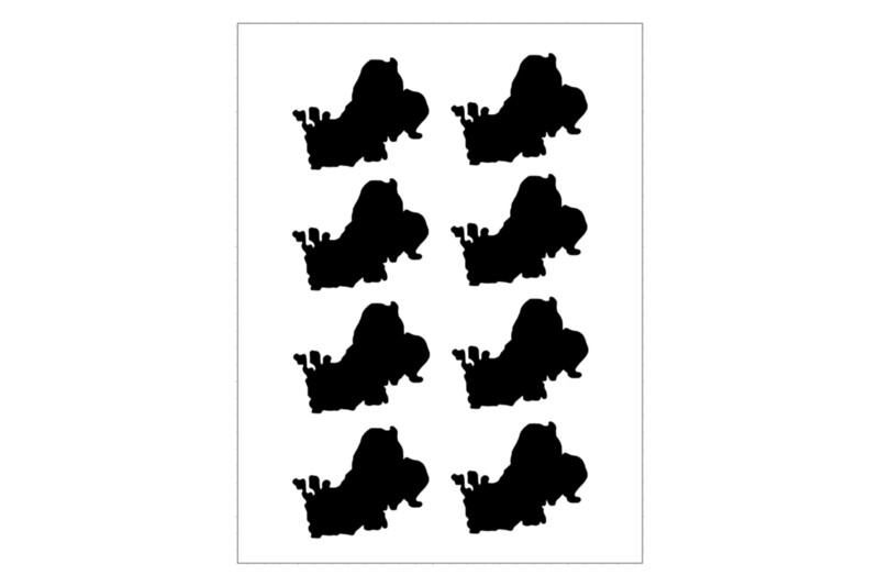 Sticker Sheet Lake Como Lake Outline Sticker Sheet Lake Como Lake Outline