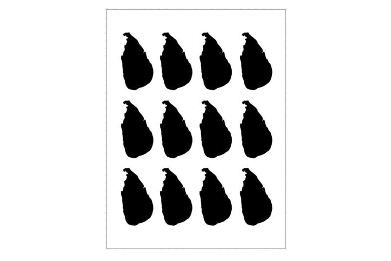 Sticker Sheet Island Outline Sri Lanka Sticker Sheet Island Outline Sri Lanka