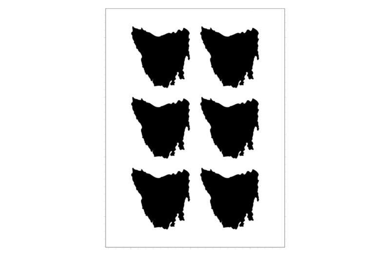 Sticker Sheet Island Outline Tasmania Sticker Sheet Island Outline Tasmania