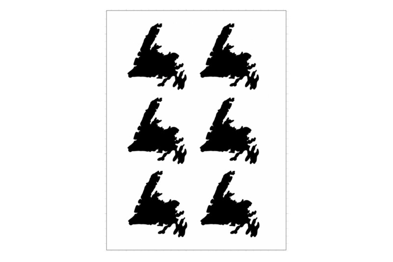 Sticker Sheet Island Outline Newfoundland Sticker Sheet Island Outline Newfoundland