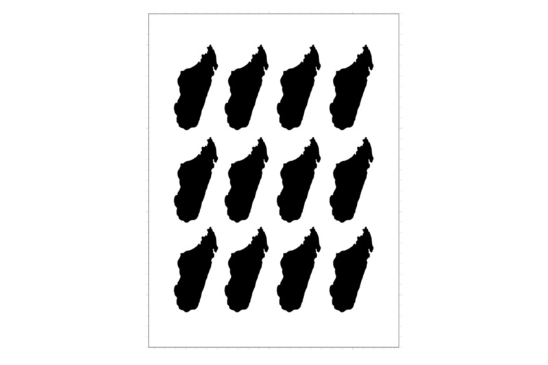 Sticker Sheet Island Outline Madagascar Sticker Sheet Island Outline Madagascar