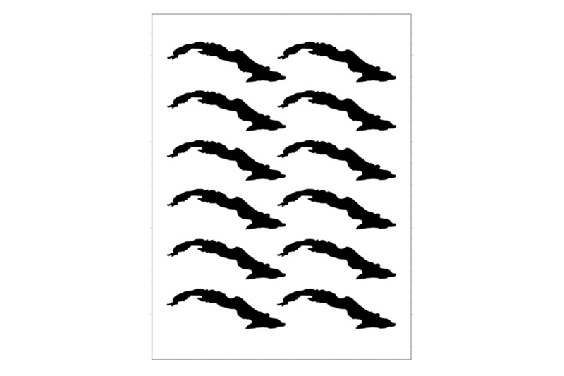 Sticker Sheet Island Outline Cuba Sticker Sheet Island Outline Cuba