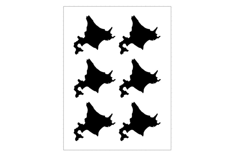 Sticker Sheet Island Outline Hokkaido Sticker Sheet Island Outline Hokkaido