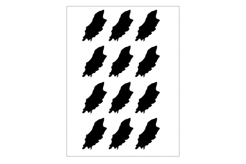 Sticker Sheet Island Outline Isle of Man Sticker Sheet Island Outline Isle of Man