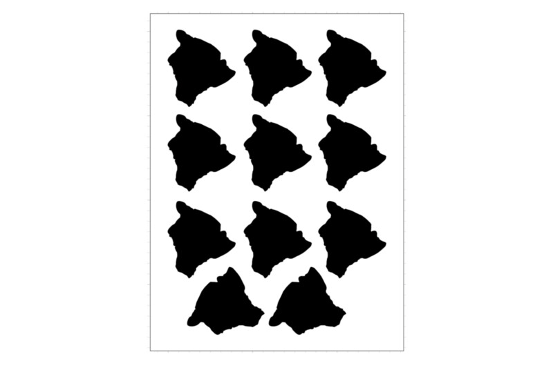 Sticker Sheet Island Outline Hawaii Sticker Sheet Island Outline Hawaii
