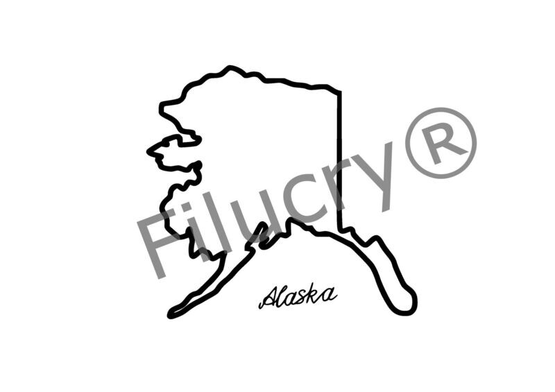 Alaska Outline Banner, digital download, SVG / JPG / PNG / PDF Alaska Outline Banner, digital download, SVG / JPG / PNG / PDF