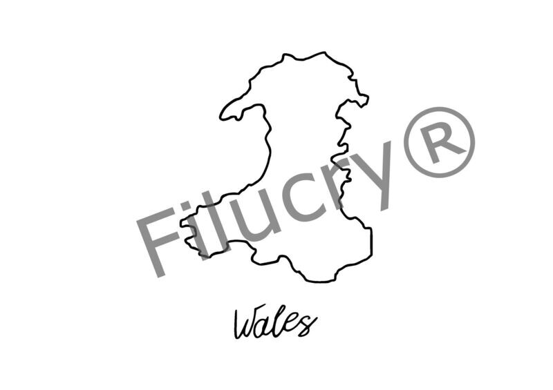 Wales Outline Banner, digital download, SVG / JPG / PNG / PDF Wales Outline Banner, digital download, SVG / JPG / PNG / PDF