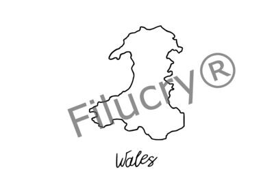 Wales Umriss Banner, Digitaler Download, SVG / JPG / PNG / PDF