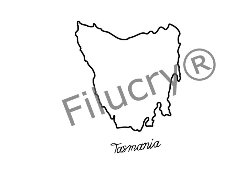 Tasmania Outline Banner, digital download, SVG / JPG / PNG / PDF Tasmania Outline Banner, digital download, SVG / JPG / PNG / PDF
