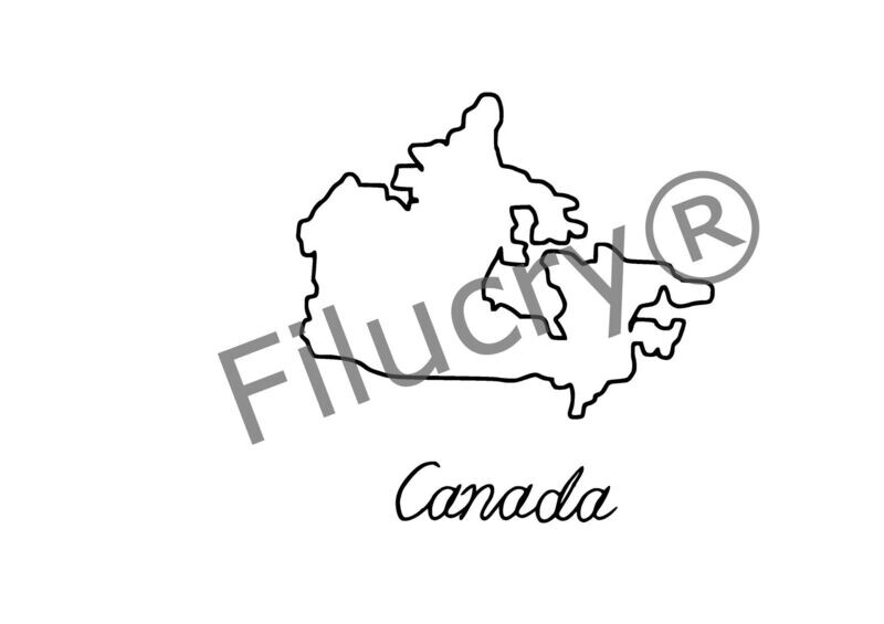Canada Outline Banner, digital download, SVG / JPG / PNG / PDF Canada Outline Banner, digital download, SVG / JPG / PNG / PDF