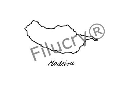 Madeira Umriss Banner, Digitaler Download, SVG / JPG / PNG / PDF