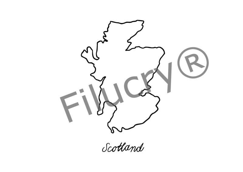 Scotland Outline Banner, digital download, SVG / JPG / PNG / PDF