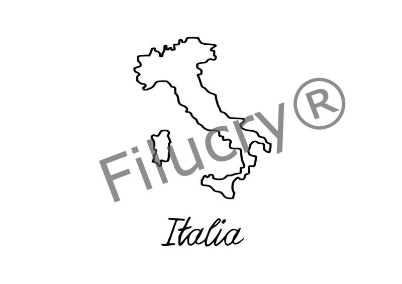 Italy Outline Banner, digital download, SVG / JPG / PNG / PDF