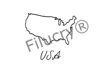 USA Umriss Banner, Digitaler Download, SVG / JPG / PNG / PDF