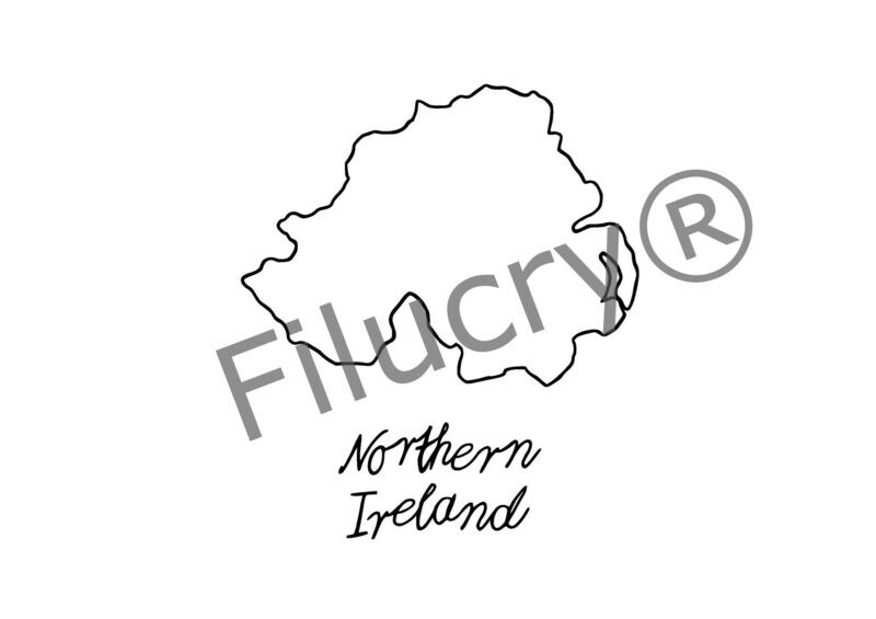Northern Ireland Outline Banner, digital download, SVG / JPG / PNG / PDF Northern Ireland Outline Banner, digital download, SVG / JPG / PNG / PDF