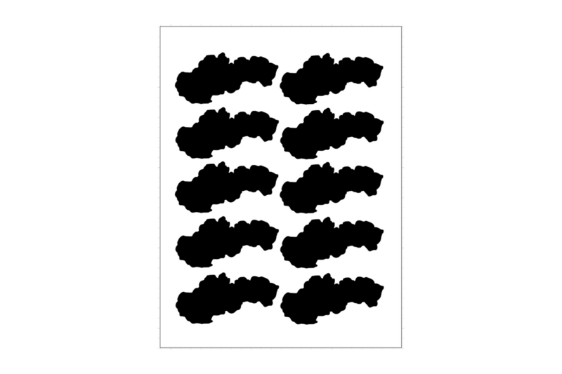 Sticker Sheet Country Outline Slovakia Sticker Sheet Country Outline Slovakia