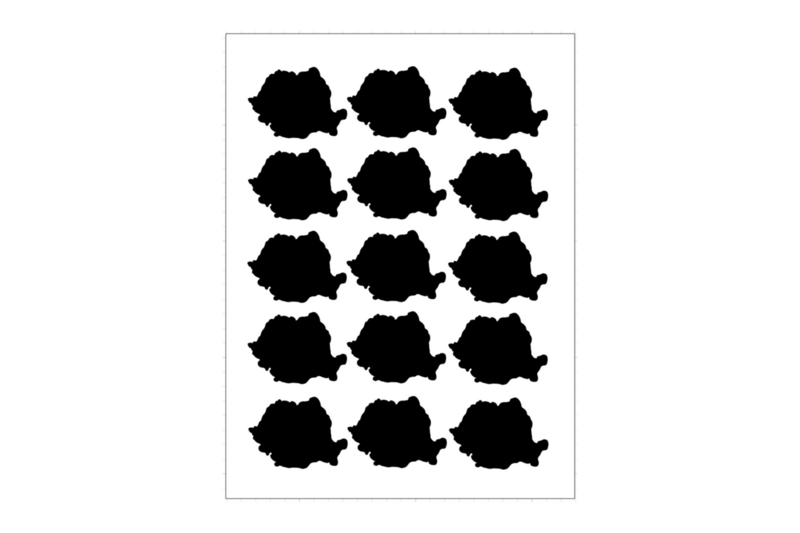 Sticker Sheet Country Outline Romania Sticker Sheet Country Outline Romania