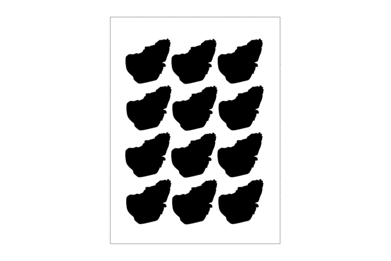 Sticker sheet Pellworm island outline Sticker sheet Pellworm island outline