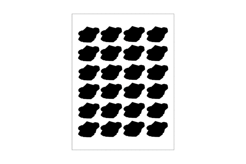 Sticker sheet Nordstrand island outline Sticker sheet Nordstrand island outline