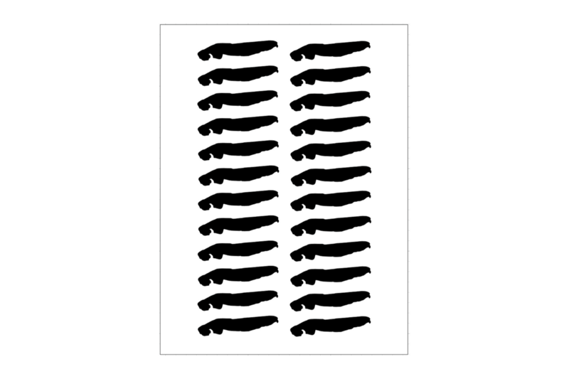 Sticker sheet Norderney island outline Sticker sheet Norderney island outline