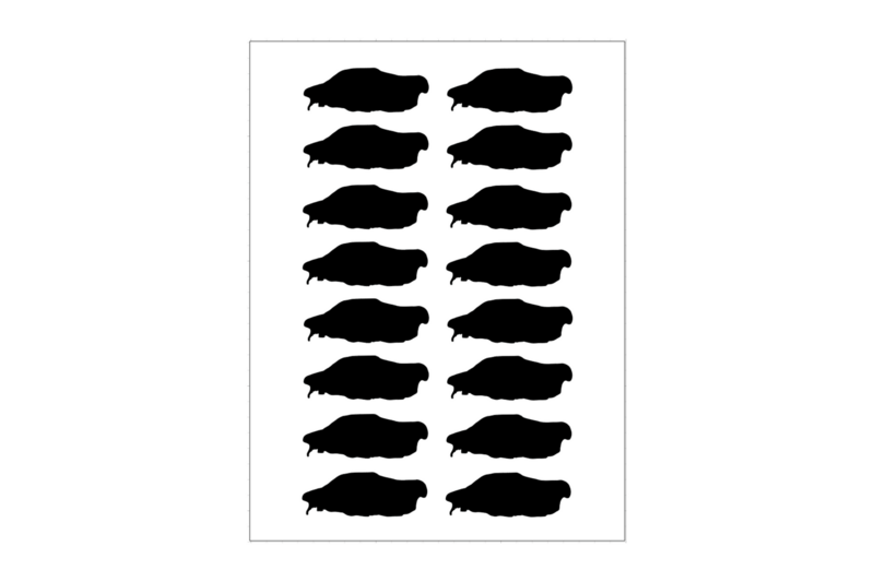 Sticker sheet Baltrum island outline Sticker sheet Baltrum island outline