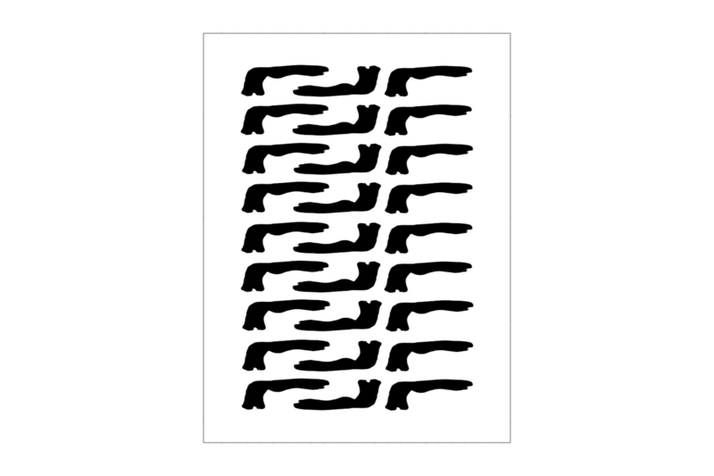Sticker sheet Langeoog island outline Sticker sheet Langeoog island outline