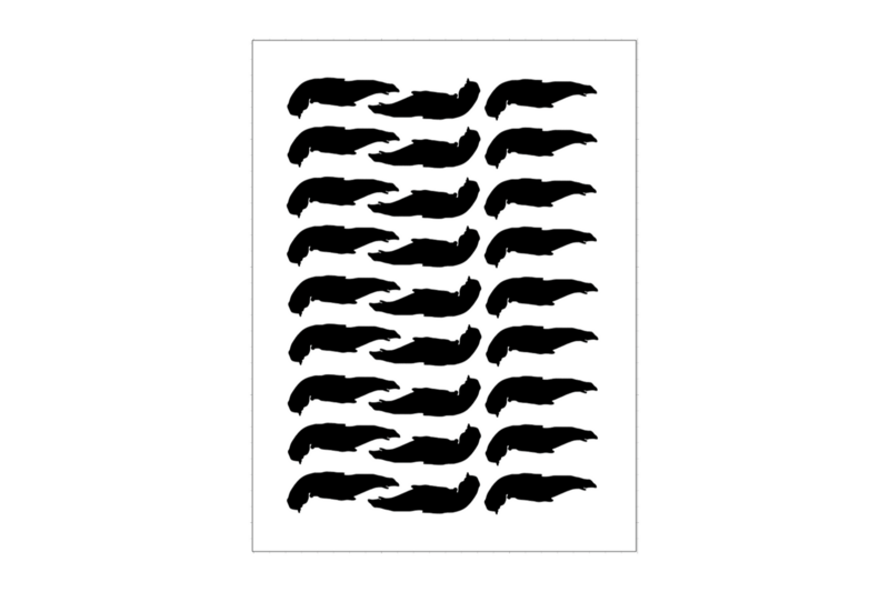 Sticker sheet Spiekeroog island outline Sticker sheet Spiekeroog island outline