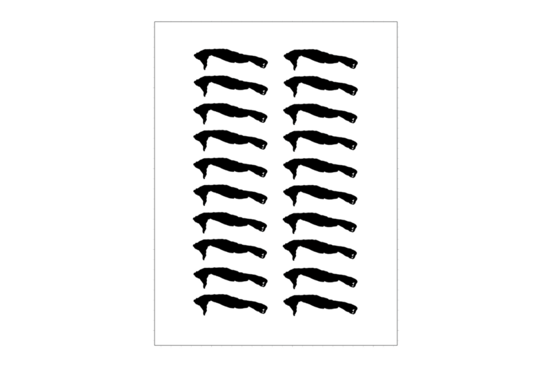 Sticker sheet Wangerooge island outline Sticker sheet Wangerooge island outline