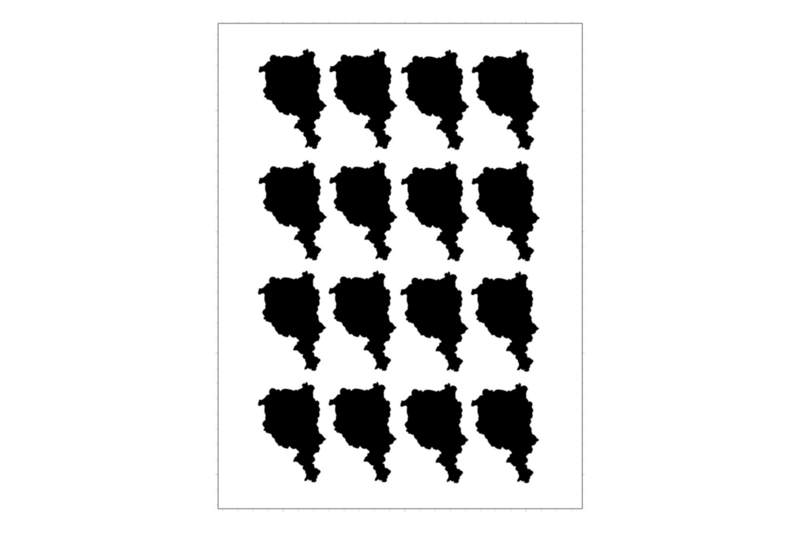 Sticker sheet swiss canton Ticino Sticker sheet swiss canton Ticino