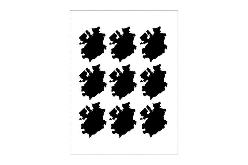 Sticker sheet swiss canton Fribourg Sticker sheet swiss canton Fribourg