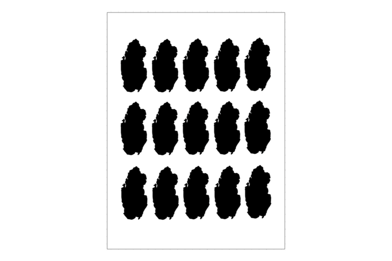 Sticker Sheet Country Outline Qatar Sticker Sheet Country Outline Qatar